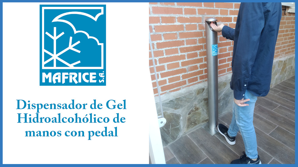Dispensador de Gel Hidroalcohólico de manos con pedal de Mafrice